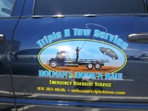 Triple H Tow Service Truck Wrap - Silver State Barricade and Sign Custom Signs